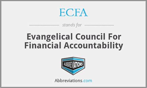 what does ecfa stand for.